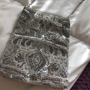 Festival ethnic silver embellished crossbody bag
